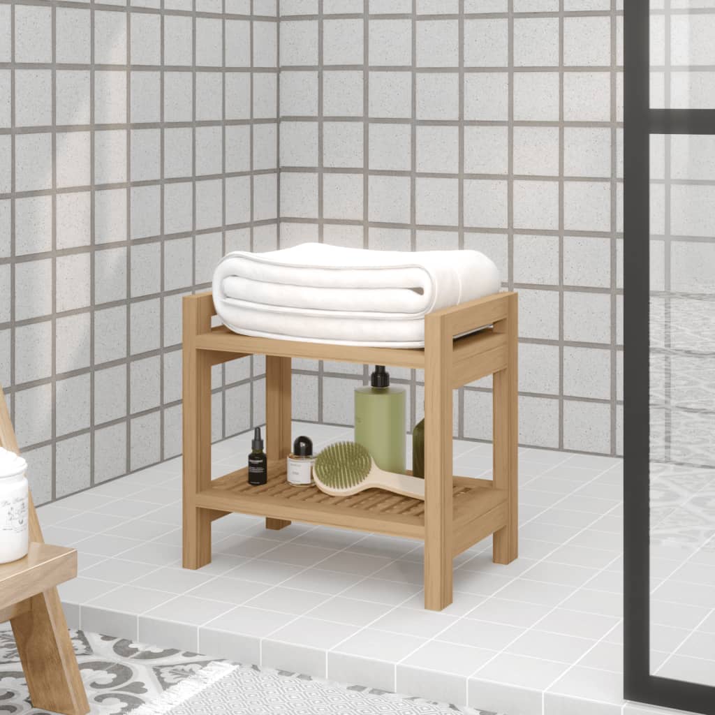 Vidaxl Tabella bagno 45x30x45 cm Teak solido