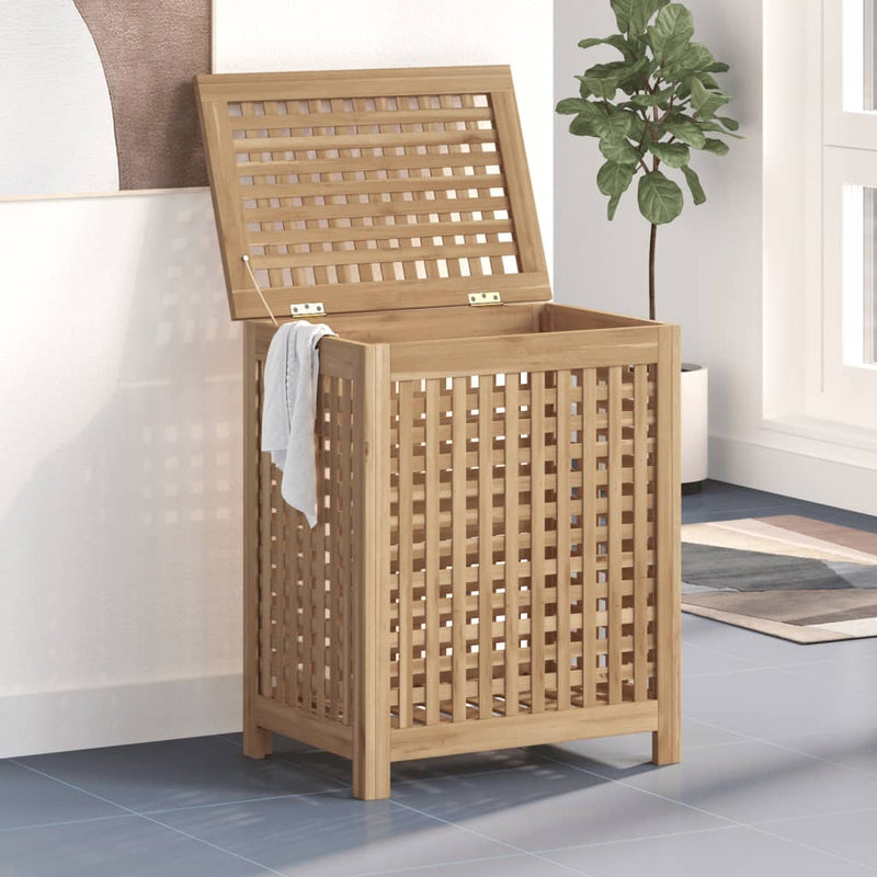 Vidaxl Laundry Basket 50x35x60 cm Teak solido