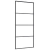 Porta scorrevole Vidaxl 90x205 cm ESG in vetro e nero in alluminio