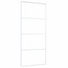 Porta scorrevole Vidaxl 90x205 cm ESG vetro e bianco in alluminio