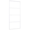 Puerta corredera de Vidaxl 90x205 cm de vidrio ESG mate y aluminio blanco