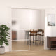 Porta scorrevole Vidaxl 90x205 cm in vetro ESG e bianco in alluminio