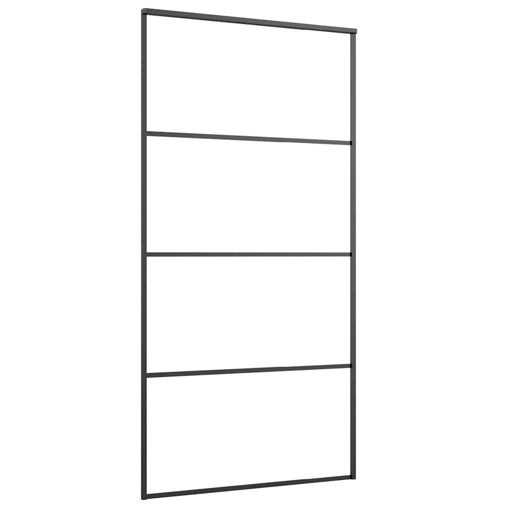 Vidaxl schuifdeur 102,5x205 cm mat esg-glas en aluminium zwart