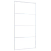Porta scorrevole Vidaxl 102.5x205 cm in vetro ESG e bianco in alluminio