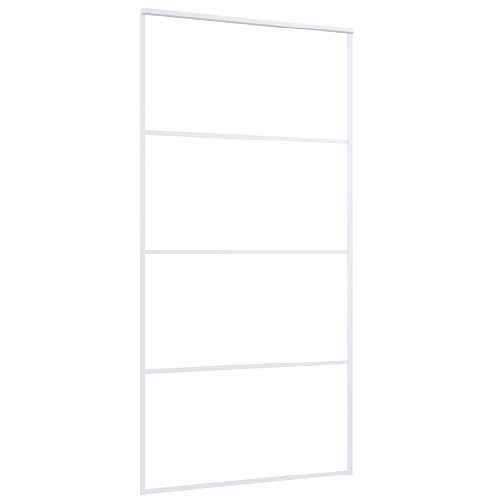 Vidaxl schuifdeur 102,5x205 cm mat esg-glas en aluminium wit