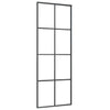 Porta scorrevole Vidaxl 76x205 cm vetro eSG e nero in alluminio
