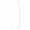 Puerta corredera de Vidaxl 76x205 cm de vidrio ESG y aluminio blanco