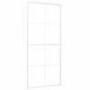 Porta scorrevole Vidaxl 90x205 cm in vetro ESG e bianco in alluminio