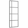 Porta scorrevole Vidaxl 76x205 cm vetro eSG e nero in alluminio