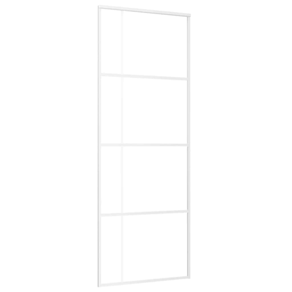Vidaxl schuifdeur 76x205 cm esg-glas en aluminium wit