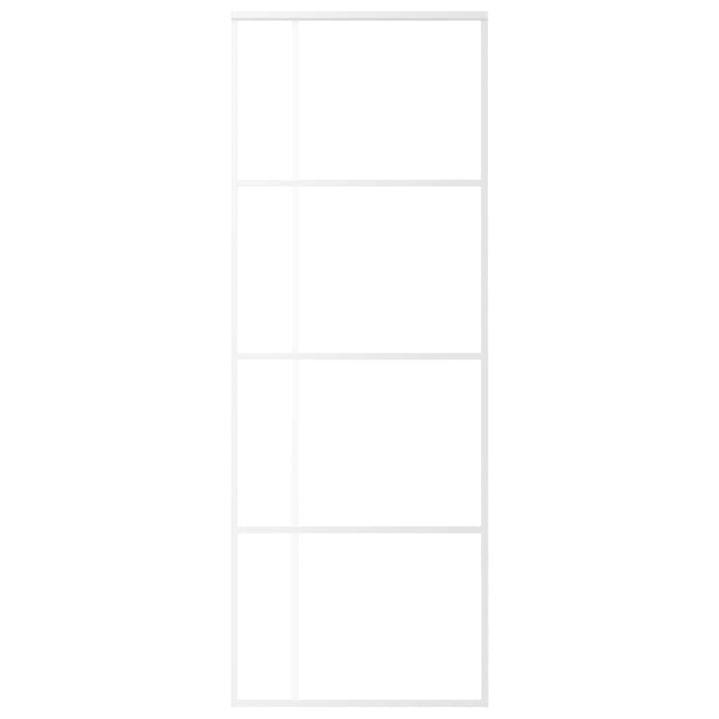 Vidaxl schuifdeur 76x205 cm esg-glas en aluminium wit