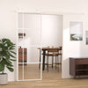 Porta scorrevole Vidaxl 76x205 cm ESG vetro e bianco in alluminio