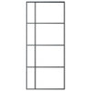 Porta scorrevole Vidaxl 90x205 cm ESG vetro e nero in alluminio