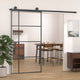 Vidaxl schuifdeur 102,5x205 cm esg-glas en aluminium zwart
