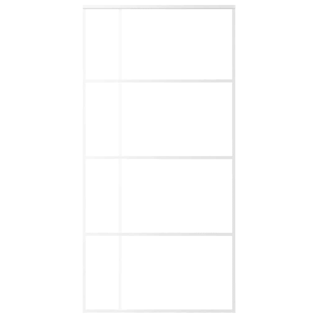 Vidaxl schuifdeur 102,5x205 cm esg-glas en aluminium wit