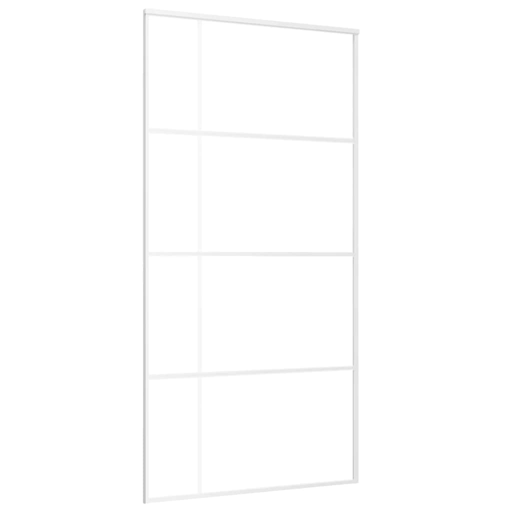 Vidaxl schuifdeur 102,5x205 cm mat esg-glas en aluminium wit
