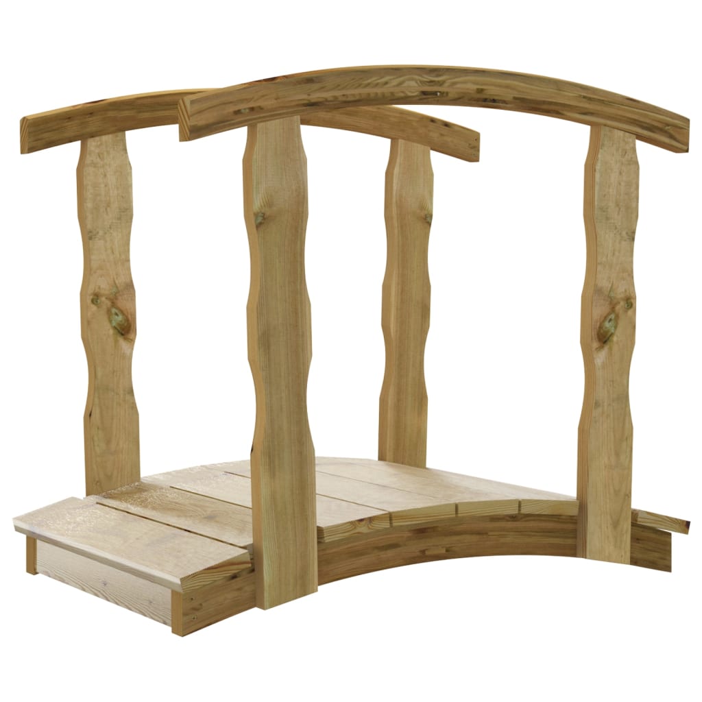 Vidaxl tuinbrug con cortile impregnati di pino solido