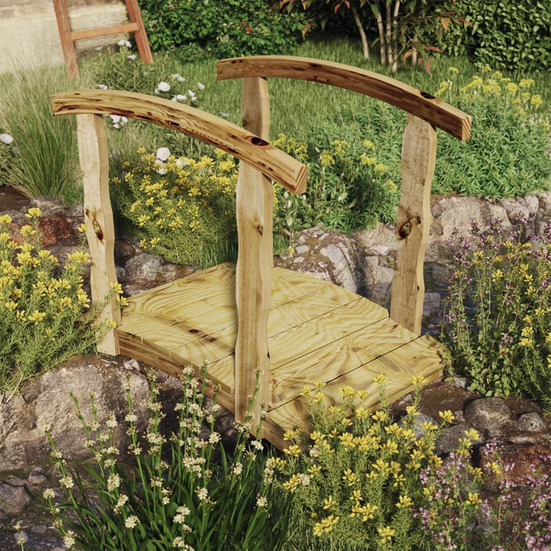 Vidaxl tuinbrug con cortile impregnati di pino solido