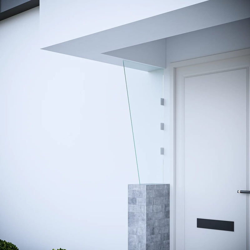 Panel lateral Vidaxl para dosel de puerta de 50x100 cm de vidrio endurecido transparente