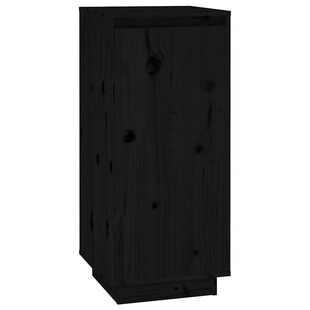 Vidaxl Cabinet da scarpe 35x35x80 cm Pino solido nero