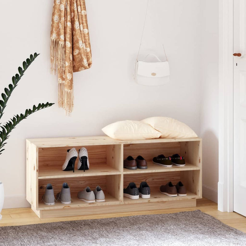 Armadio da scarpe Vidaxl 110x34x45 cm Pino solido