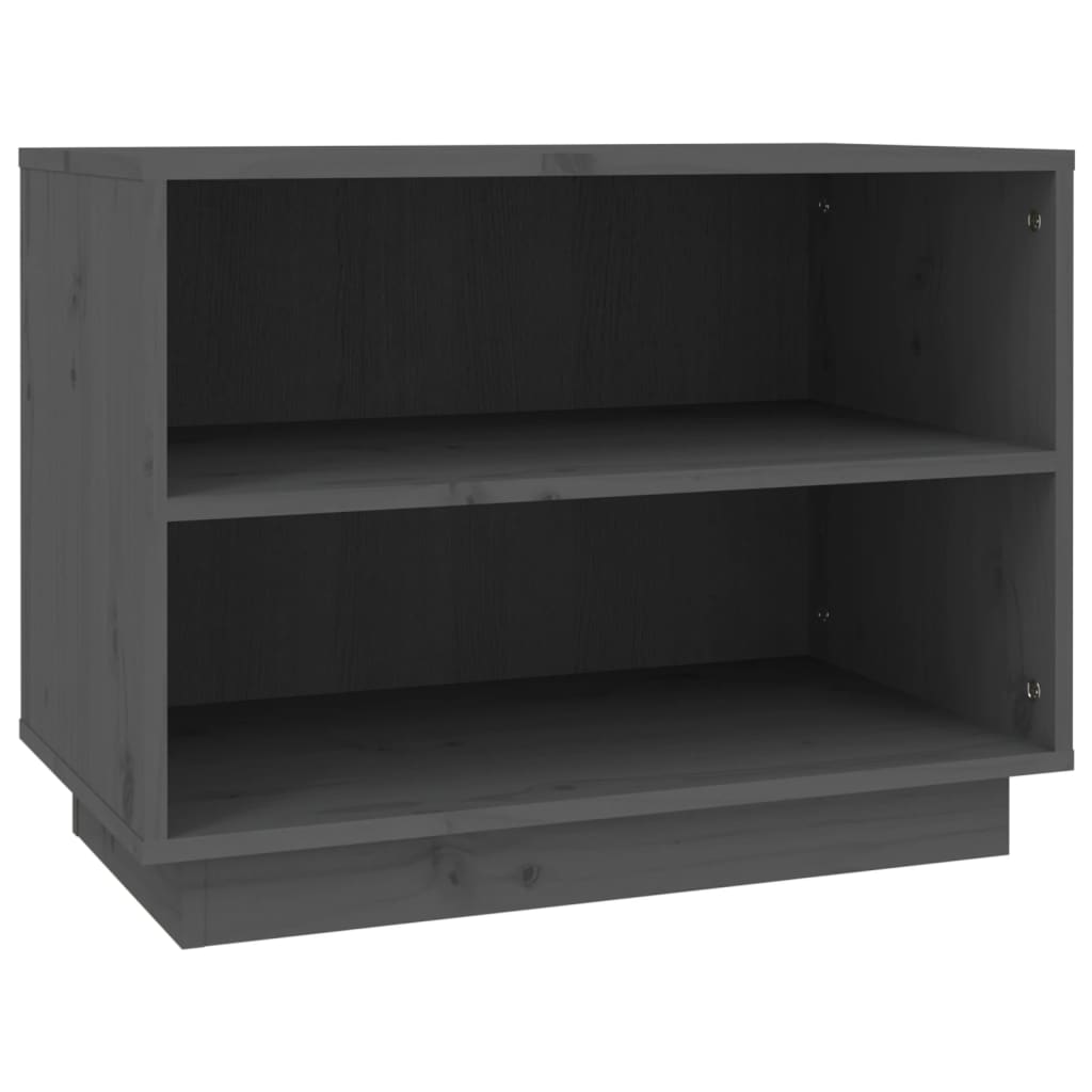 Armadio da scarpe Vidaxl 60x34x45 cm Grigio a pino solido