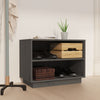 Armadio da scarpe Vidaxl 60x34x45 cm Grigio a pino solido