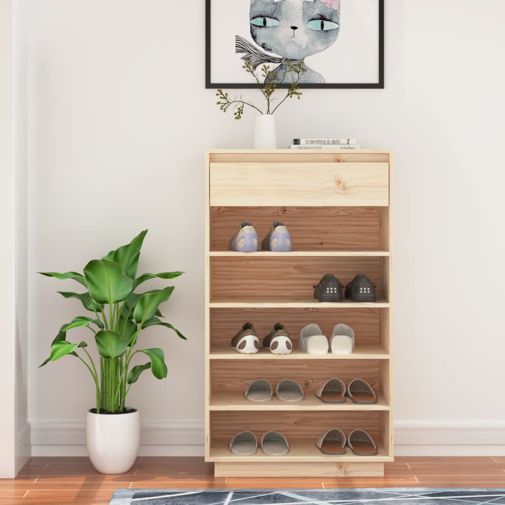 Zapatero vidaxx 60x34x105 cm madera maciza de pino