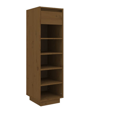 Vidaxl Cabinet da scarpe 30x34x105 cm Miele di pino solido
