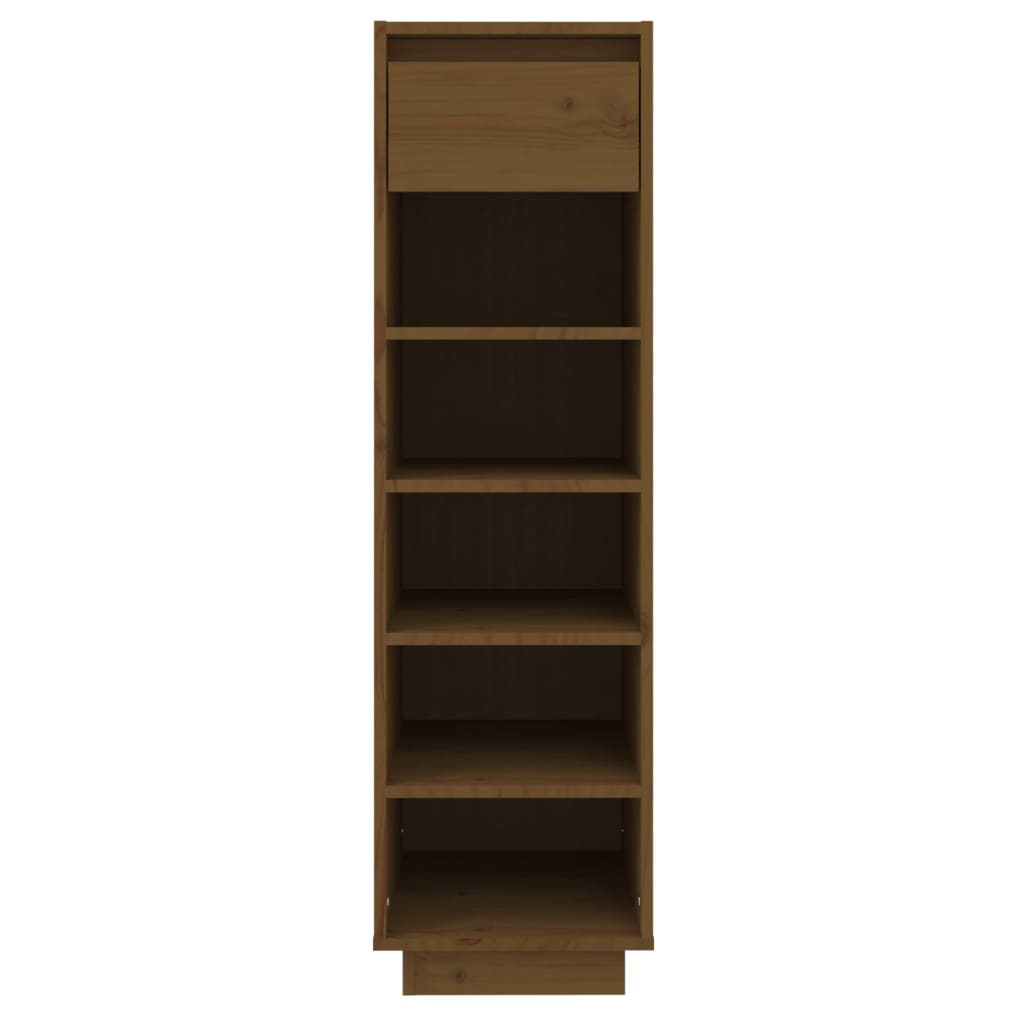 Vidaxl Cabinet da scarpe 30x34x105 cm Miele di pino solido