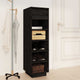 Armadio da scarpe Vidaxl 30x34x105 cm Pino solido nero