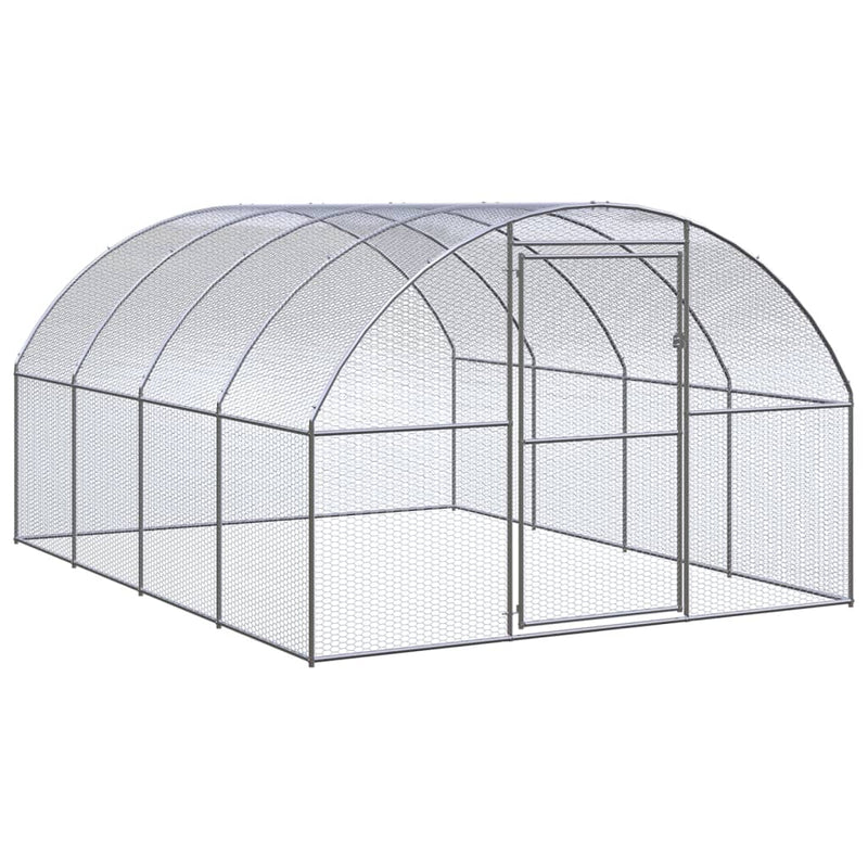 Vidaxl Chicken Run 3x4x2 M Galvanized Steel