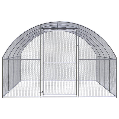 Vidaxl Chicken Run 3x4x2 m Acciaio zincato