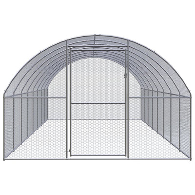 Vidaxl Chicken Run 3x8x2 m Acciaio zincato