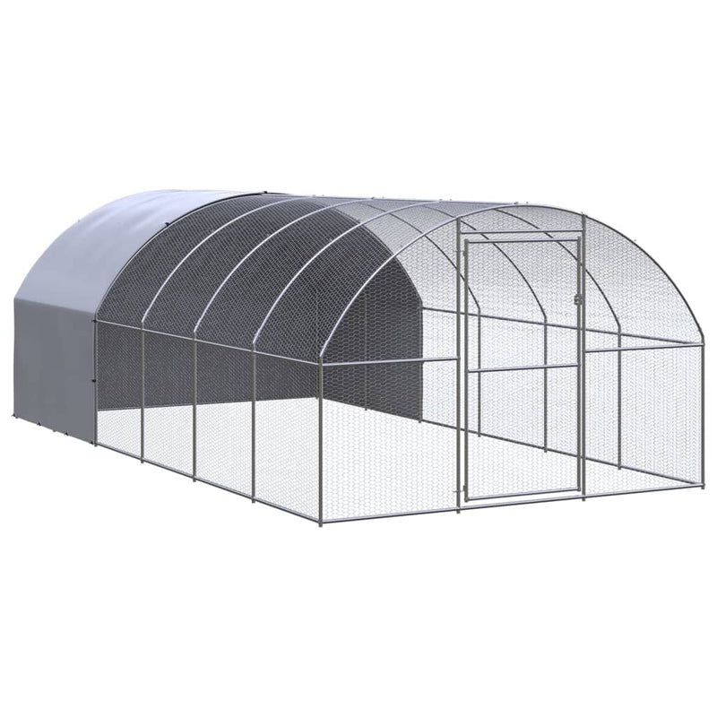 Vidaxl Chicken Run 3x6x2 m Acciaio zincato