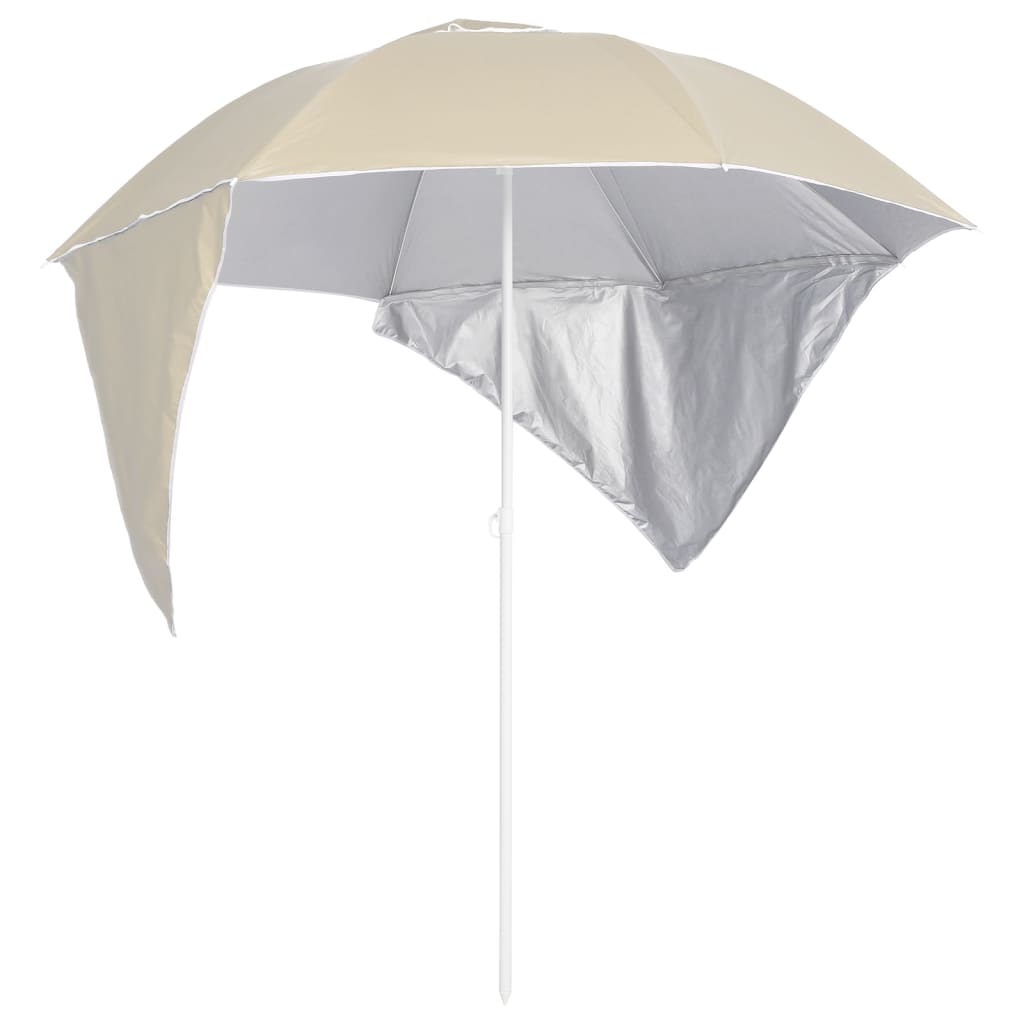 Vidaxl Strandparasol con paredes laterales de 215 cm de arena