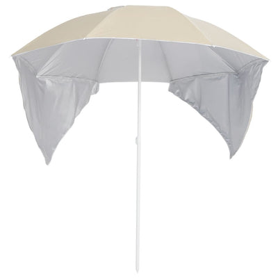 Vidaxl Strandparasol con pareti laterali 215 cm sabbia