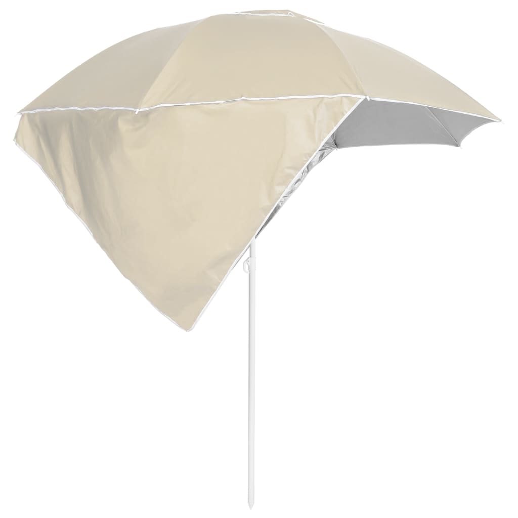 Vidaxl Strandparasol con paredes laterales de 215 cm de arena