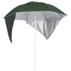 Vidaxl Strandparasol con pareti laterali 215 cm verde
