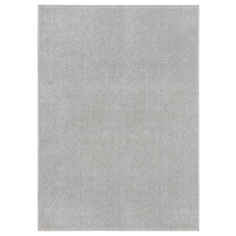 Vidaxl vloerkleed kortpolig 140x200 cm lichtgrijs