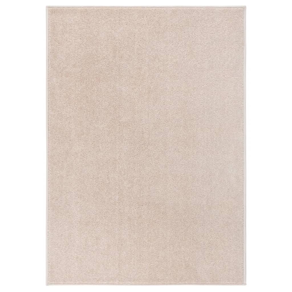 VIDAXL RUG KORTPOLIG 120x170 cm Beige scuro
