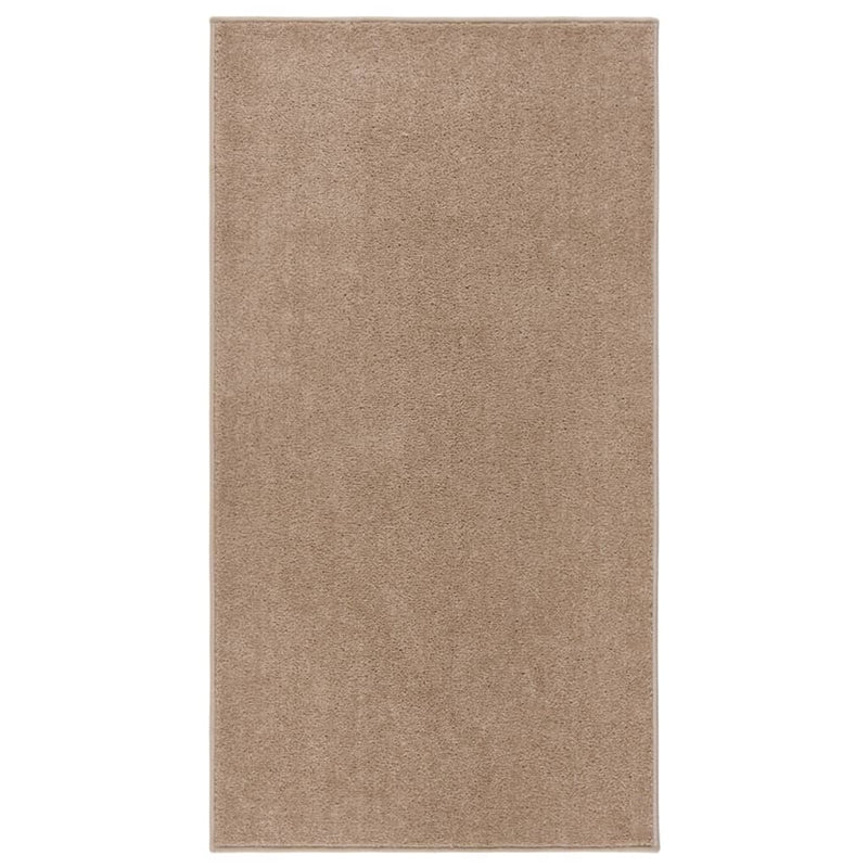 VIDAXL RUG KORTPOLIG 80X150 cm marrone
