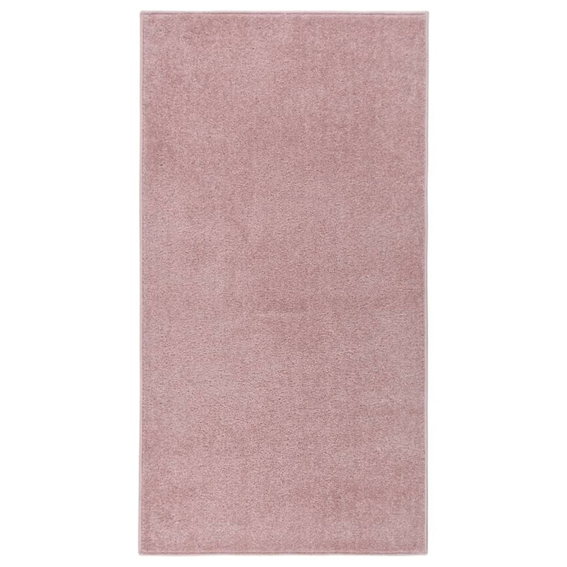 Vidaxl Rug Kortpolig 80x150 cm rosa