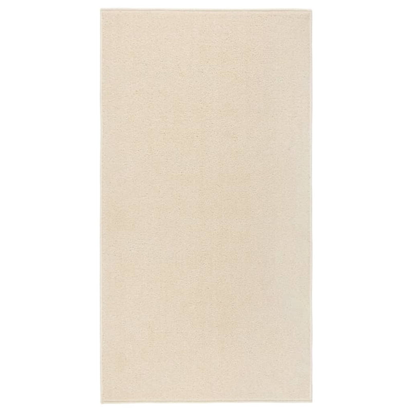 VidaXL Vloerkleed kortpolig 80x150 cm crèmekleurig