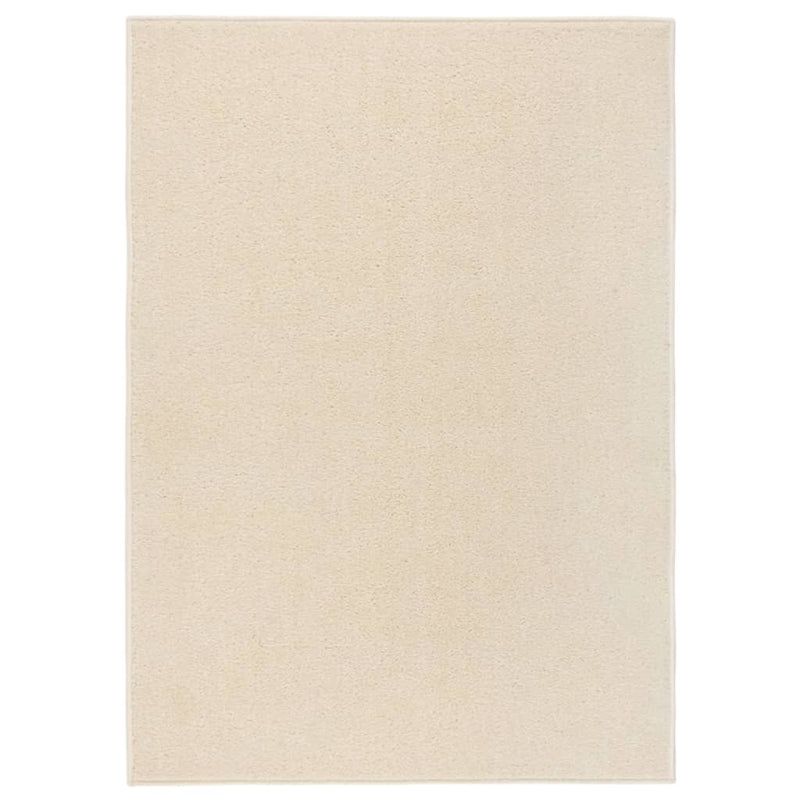 VidaXL Vloerkleed kortpolig 120x170 cm crèmekleurig