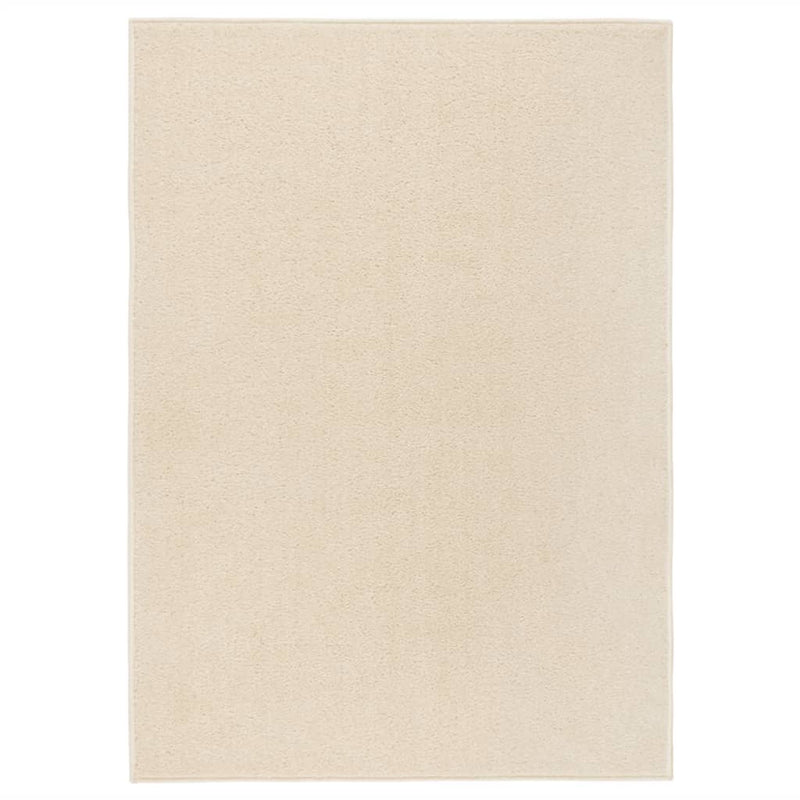 VIDAXL RUG KORTPOLIG 240x340 cm Crema