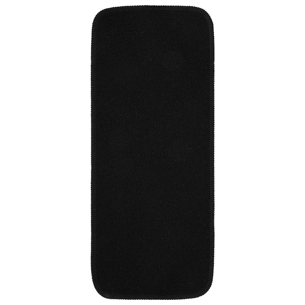 Vidaxl tappetini per scale 15 St Anti-slip rettangolare 60x25 cm nero