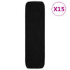 Vidaxl tappetini da scala 15 St Anti-slip rettangolare 75x20 cm nero