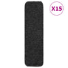 Esteras de escalera de Vidaxl 15 st Anti-slip rectangular 75x20 cm de antracita