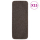 Esteras de escalera de Vidaxl 15 st Anti-slip rectangular 60x25 cm marrón